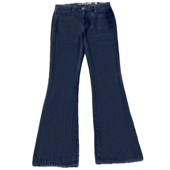 👖👠 M.I.H London Marrakesh Raw Blue Kick Flare Jeans | Women’s 28 Retro 70s - Picture 1 of 8